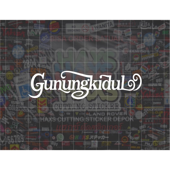 Cutting Sticker Gunung Kidul Ukuran 10 Cm Untuk Motor Mobil