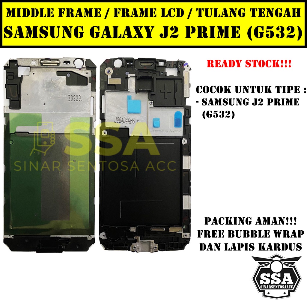 Tulang Tengah Middle Frame LCD Samsung Galaxy J2 Prime G532 Original 100% Tulang Casing Bezel Bezzel Bazel Handphone HP Ori Original Awet Murah J2Prime G 532