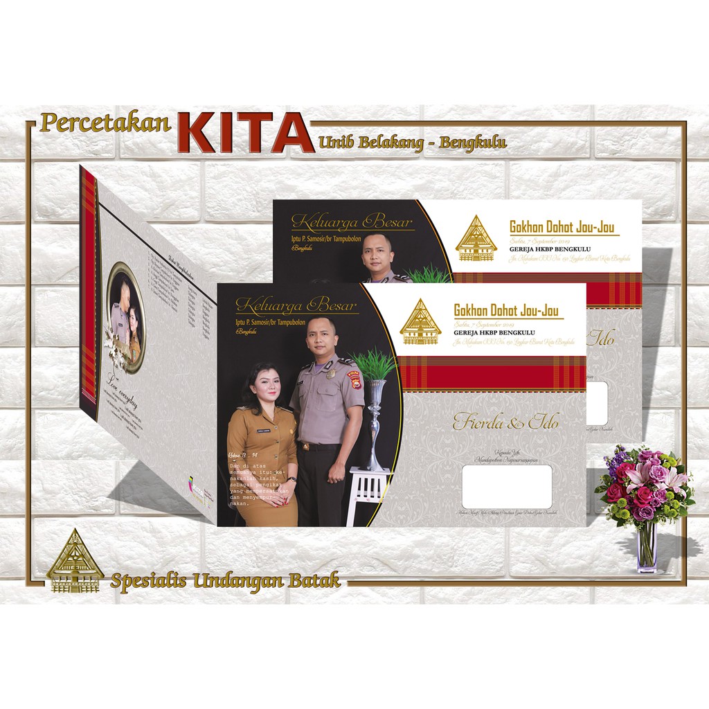 DESAIN UNDANGAN PERNIKAHAN BATAK  TOBA UNDANGAN  