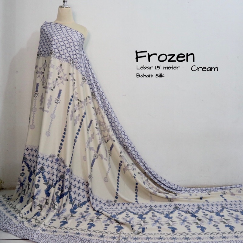 frozen series | kain silk | kain mewah | kain motif terbaru