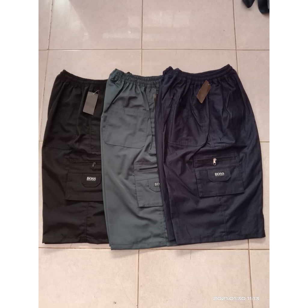 Celana Pendek HUGO BOSS Big Size / Celana Kolor Katun Jumbo