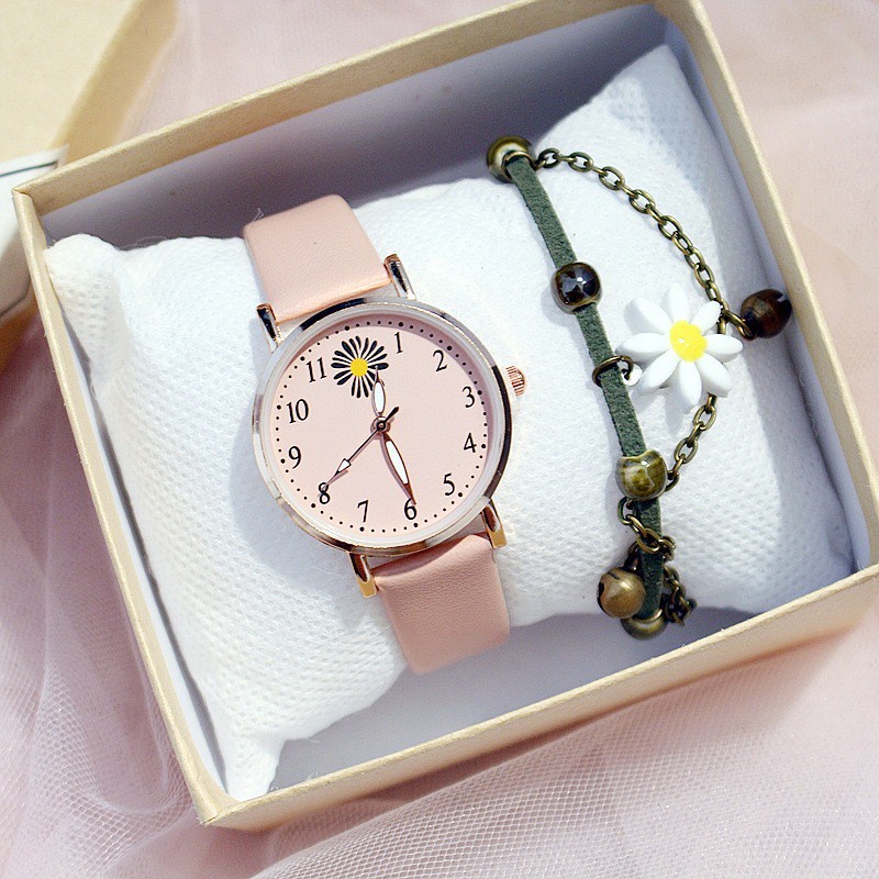 ✅Grosir Jam Senen - Jam Tangan Wanita Bunga Daisy Analog Quartz Korean Watch Analog Fashion Wanita