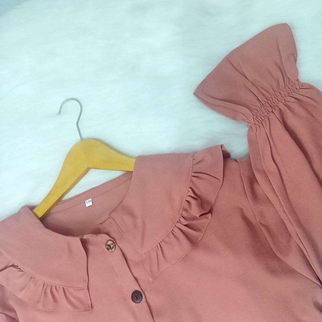 BIANKA BLOUSE  ATASAN JUMBO BIG SIZE OVERSIZE LD 120 130 140 150 BAHAN ITY CREPE (COD)-6