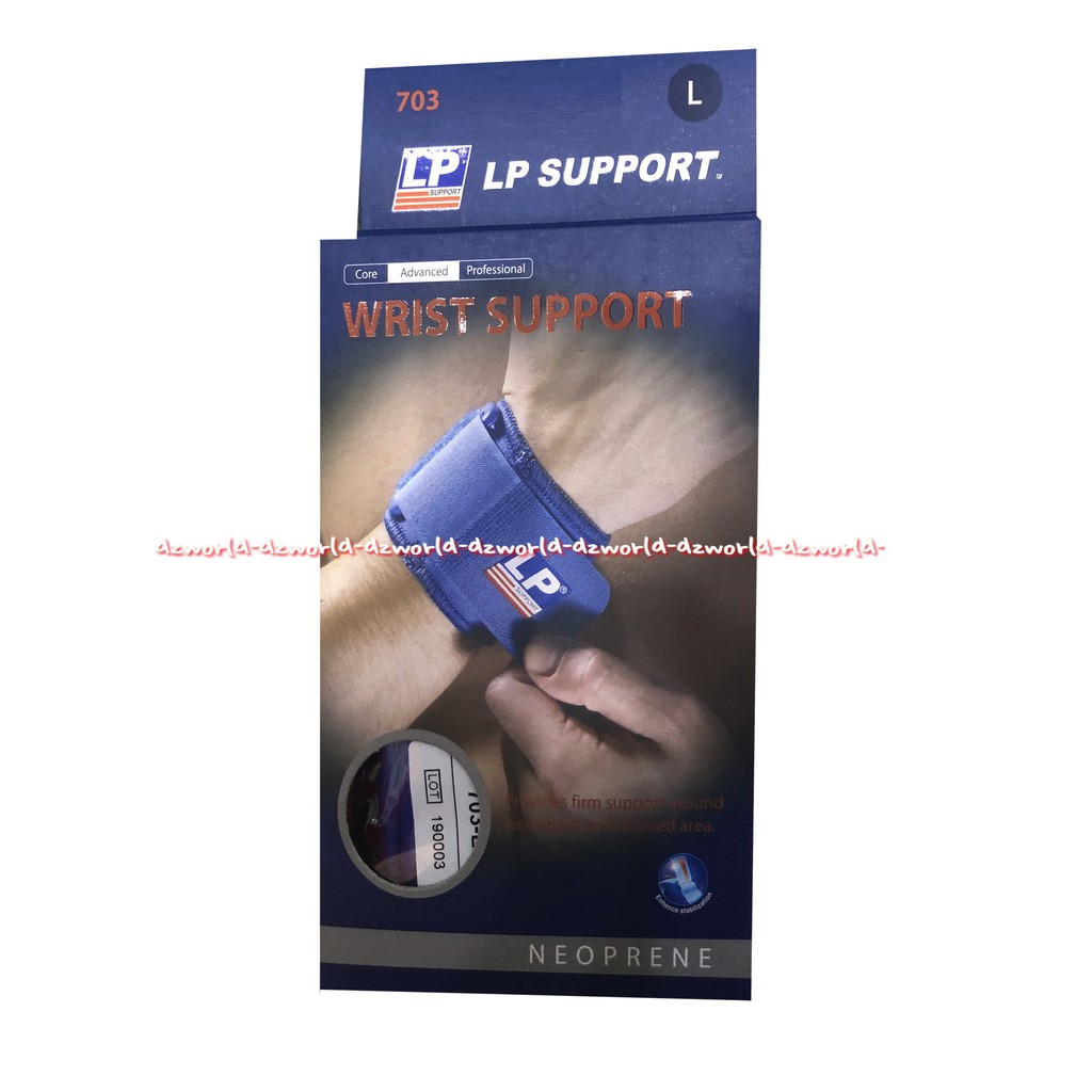 LP Support Wrist Support 703 Alat Bantu Pergelangan Tangan Cedera Pelindung Pergelangan Tangan Neoprene Lpsupport Lp Suport Hand Wrist