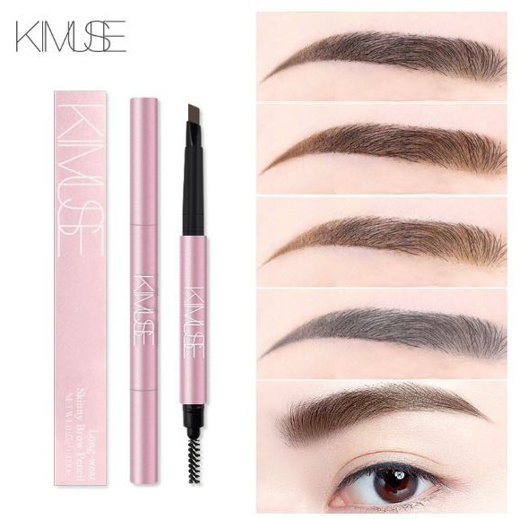 (READY &amp; ORI) Kimuse Long-Wear Skinny Brow Pencil With Brush Pensil Alis 605