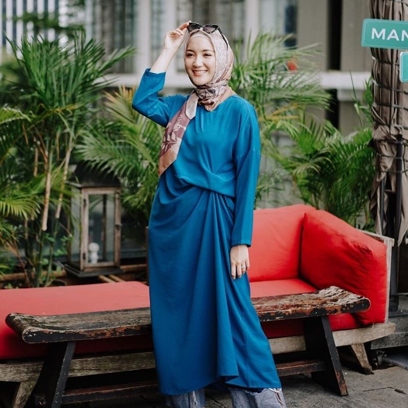GAMIS TERBARU GAMIS REMAJA DRESS POLOS SIMPLE DRESS DIENTA DAUKY
