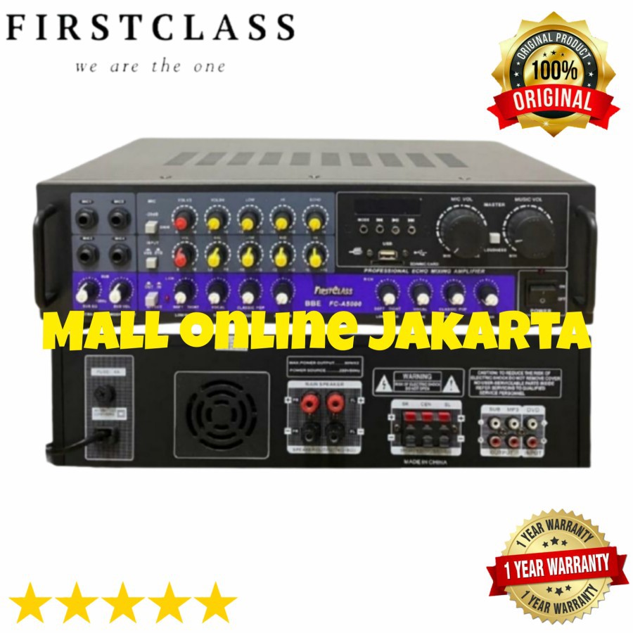 Power ampli firstclass fca5000 bluetooth BBE proceccor fc a5000