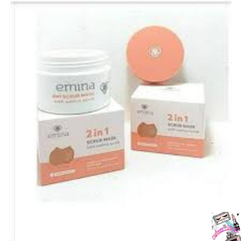 ☃️Cutezz_Ching1☃️Emina 2in1 Scrub Mask 50ml - Masker Wajah