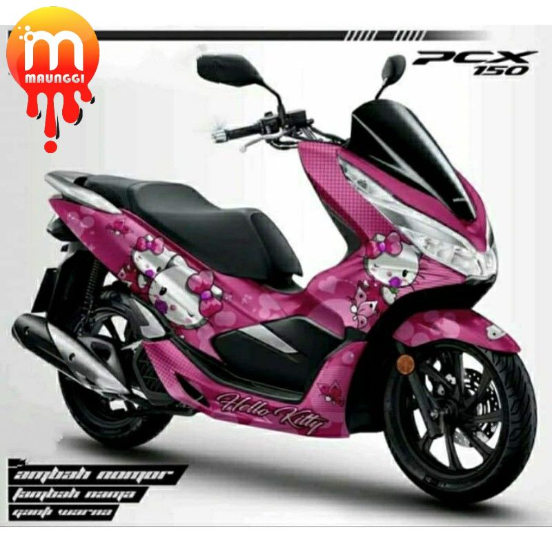 Decal motor pcx 150 full body Striping pcx full motif stiker pcx 150 full body Sticker motor pcx var