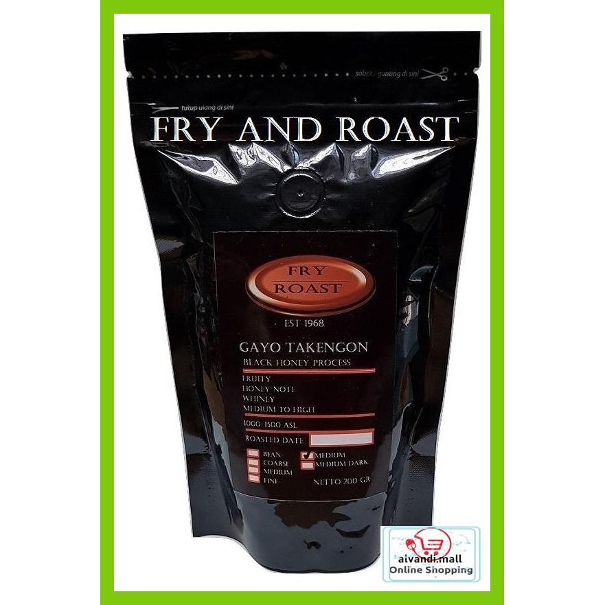 

57Ryr66- Kopi Arabica Gayo Black Honey Process 200 Gr Biji Dan Bubuk - Biji T7Tfhty-