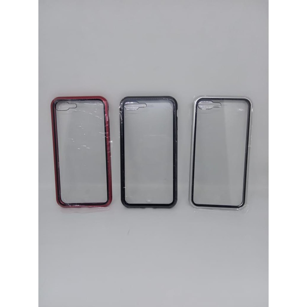 Depan belakang glass premium magnetic glass full cover 360 iphone 7+/8+