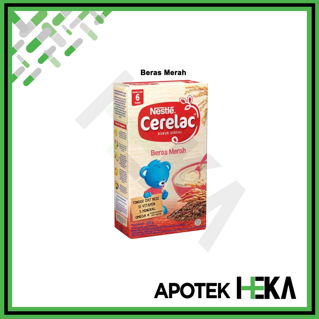 Cerelac Nestle Bubur Sereal Bayi 120 gram Kacang Hijau / Beras Merah (SEMARANG)