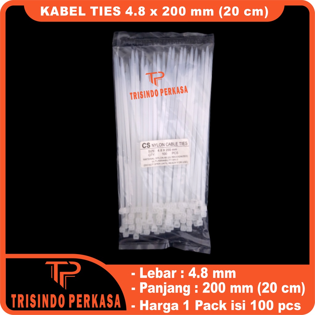 Kabel Ties Cable Tie 4.8 x 200mm (20cm)