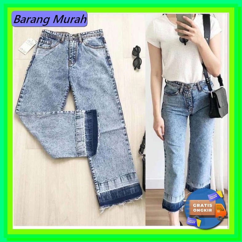 Celana Jeans Levis Kekinian Model Baru Wanita Terbaru Jins Boyfre IO572 Bjd - Celana Bf Kulot Jean