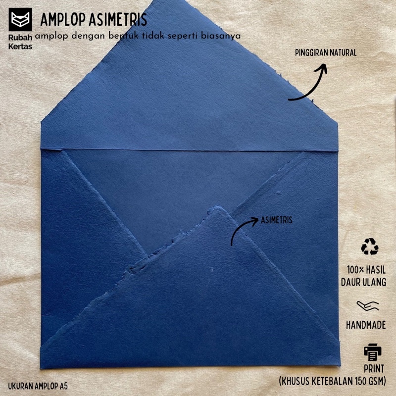 

Amplop Asimteris dari Kertas Daur Ulang