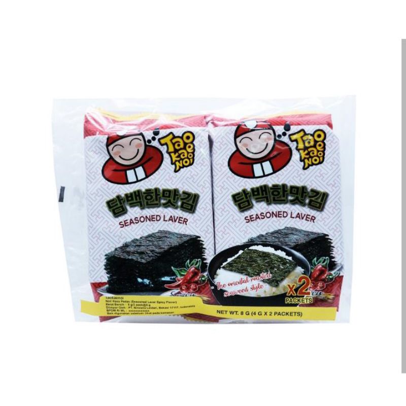 

Tao Kae Noi Seasoned Laver Pedas 2 x 4gr / Seaweed / Rumput Laut / Nori