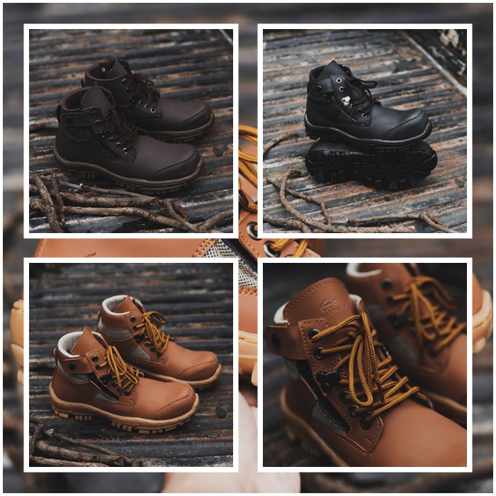 Sepatu Boots Crocodile jointer work safety boots ujung besi hiking bikers