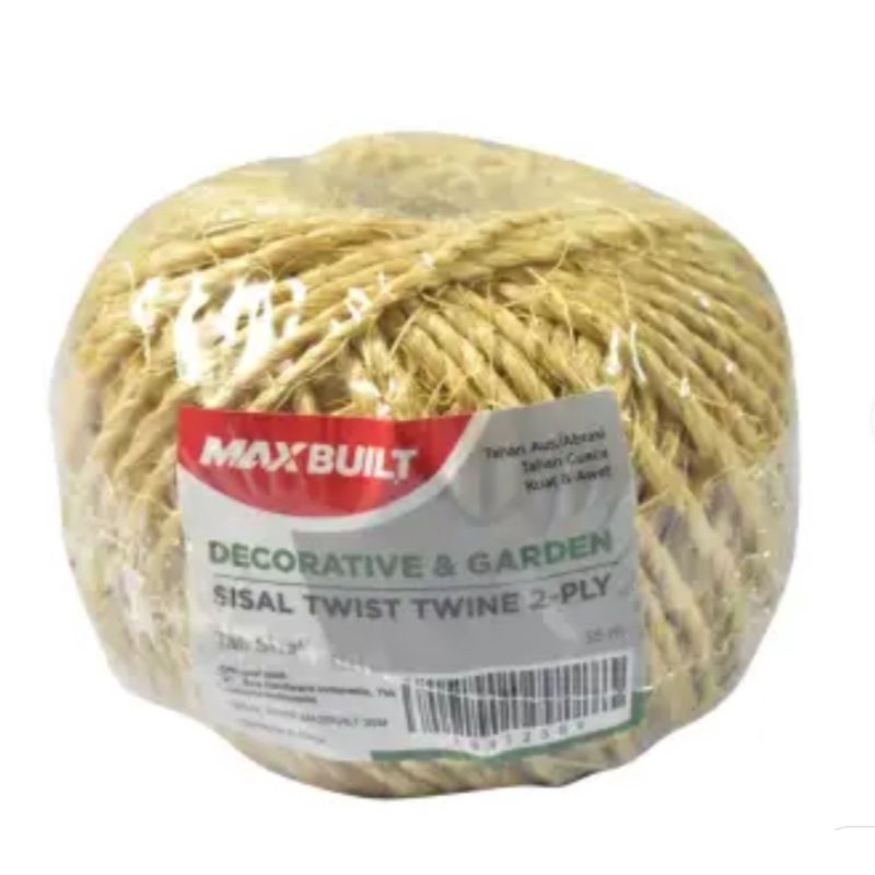 

Maxbuilt Sisal Rope 35m 2Ply Twist Twine Tali Rami Tali Goni Krisbow Hiasan Taman Dekorasi Art Craft