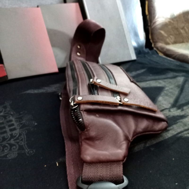 TAS SELEMPANG KULIT ASLI PRIA/WAISHBAG GENUINE LEATHER