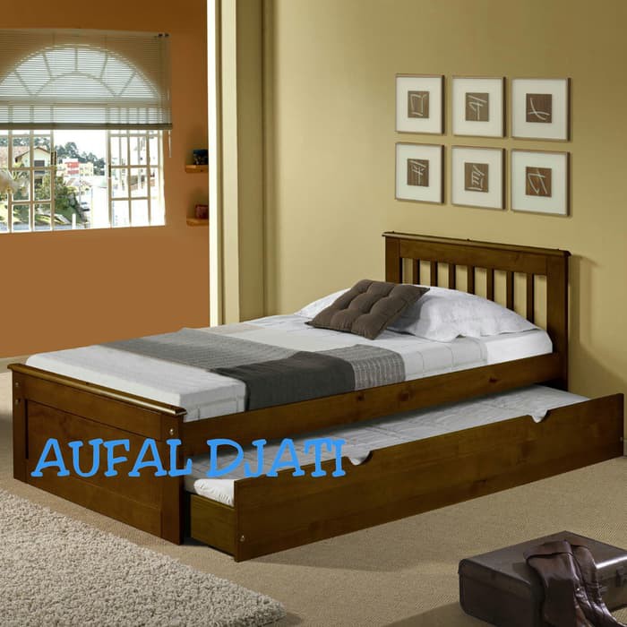 Dipan Jati Tempat Tidur Anak Ranjang Sorok Double Bed Minimalis Divan Jepara