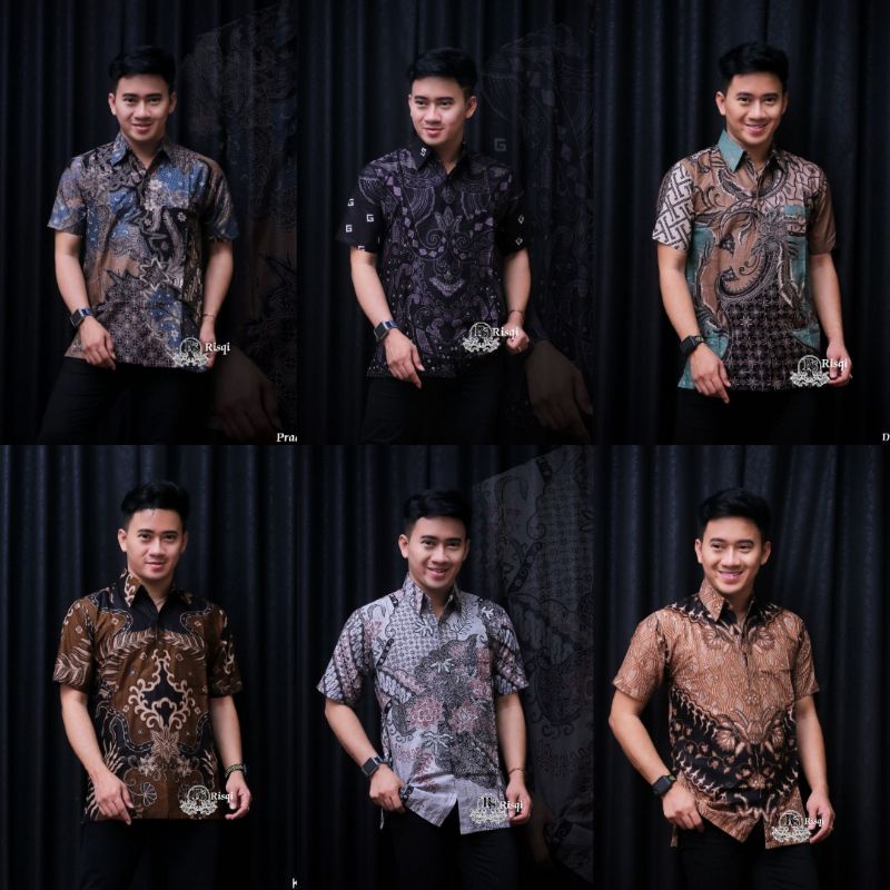 Baju batik pria lengan pendek