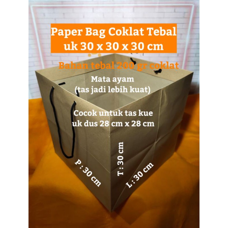 

Paper Bag Coklat Tebal ( P x L x T : 30 x 30 x 30 CM )