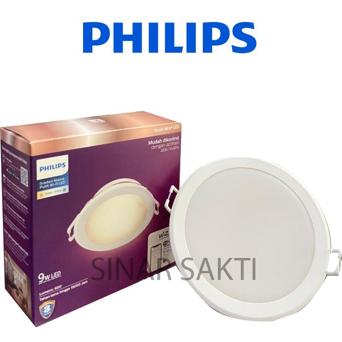 Philips Lampu Downlight LED 9W Smart WiFi - Tunable White (Putih) 9 W