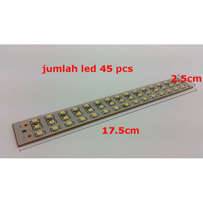 Led Smd 2538 Pcb Toso 45 Led ( Pcb 17.5 Cm X 2.5 Cm )