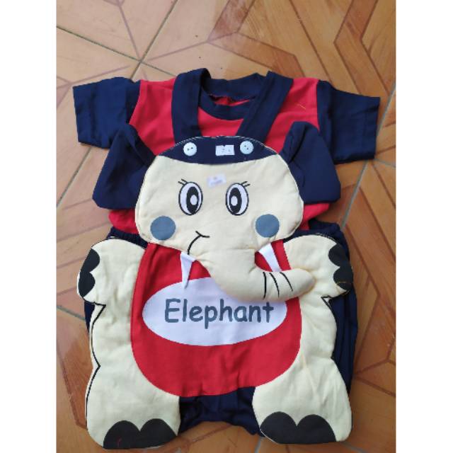 Baju anak kodok jumsuit karakter hewan