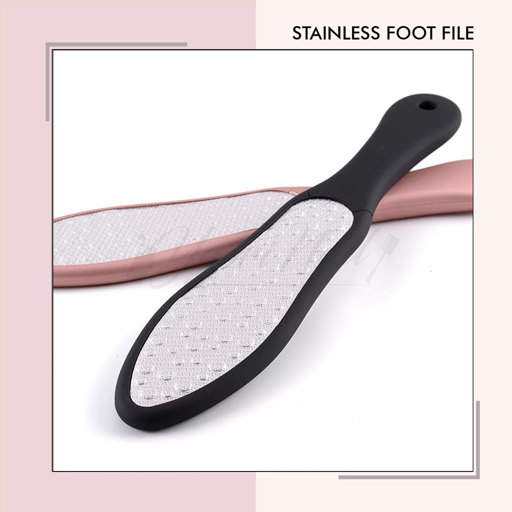 Stainless steel foot file foot rasp file penggosok tumit kaki pedicure rasp