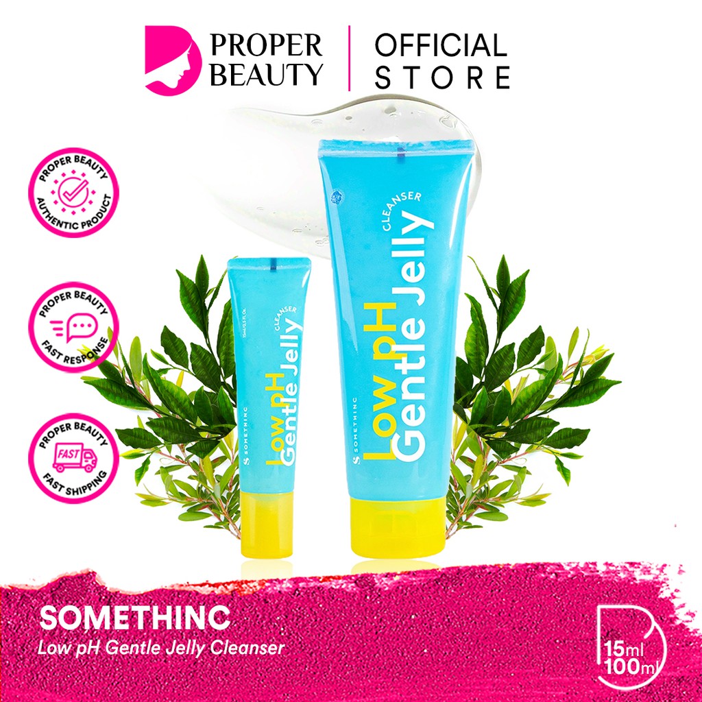 SOMETHINC Low pH Gentle Jelly Cleanser Indonesia / Facial Wash Cleansing Essence Mist Toner Serum Am