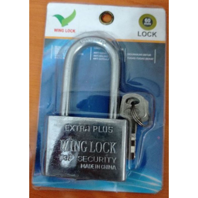 WING LOCK Gembok Leher Pendek 60mm