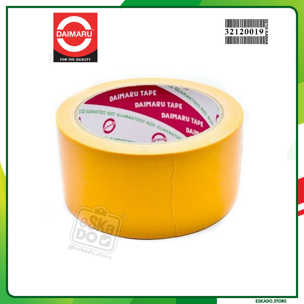 Cloth Tape Daimaru Kuning 2 inch (48mm x 12 m) Lakban Kain Kuning