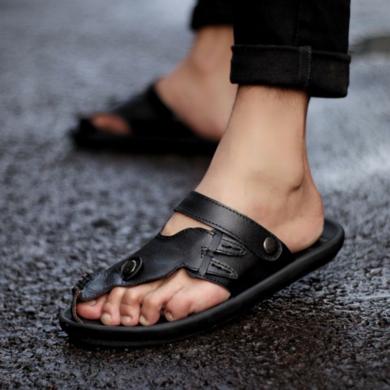 CEVANY LUCKY - Sandal Kulit Pria Original Kulit Asli