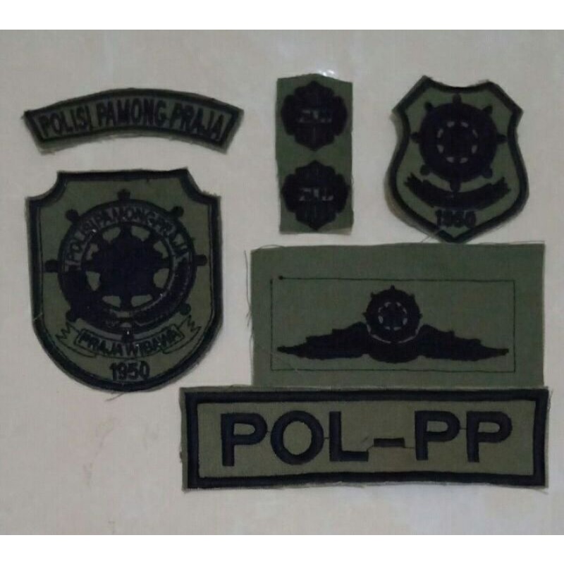 BED/POL PP BORDIR HITAM DASAR HIJAU/bede pol pp pdl