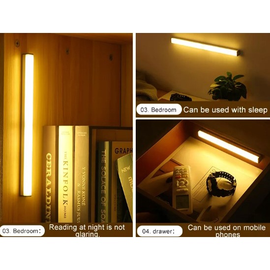 Lampu Sensor Gerak LED Lampu Lemari Gerak Tembel Bisa Cas Serbaguna / Emergency Lamp
