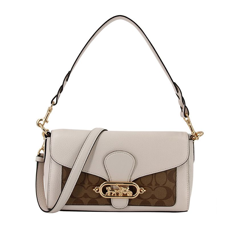 SMALL JADE SHOULDER BAG WITH SIGNATURE CANVAS DETAIL (COACH 90782)