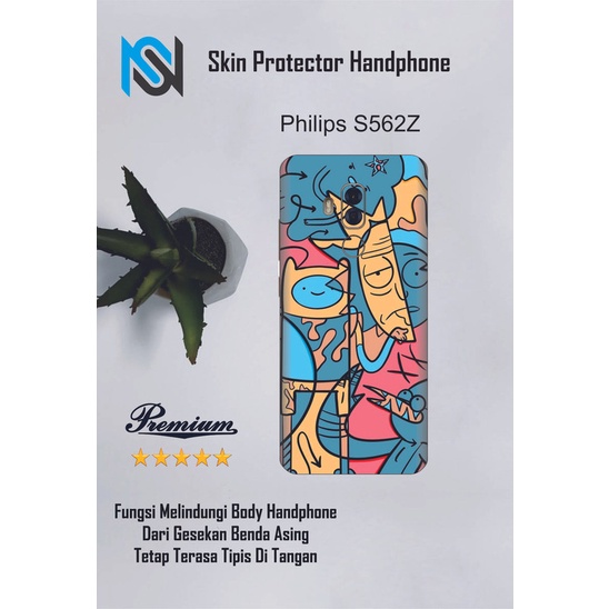 2pcs Garskin HP Philips S562Z Motif CX  - Custom motif via chat