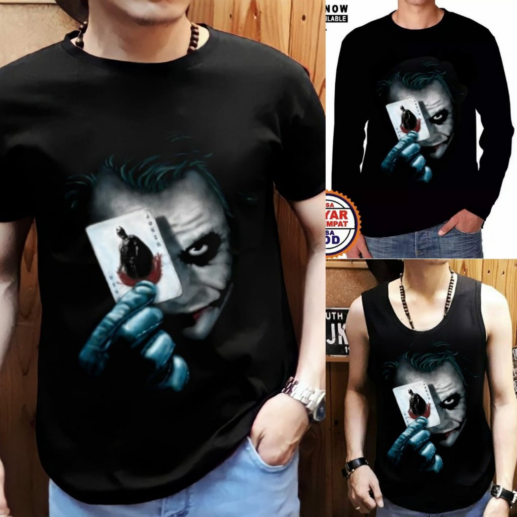 Shalch Trendy / T-shirt / SInglet / Kaos Panjang Motif Joker Kartu