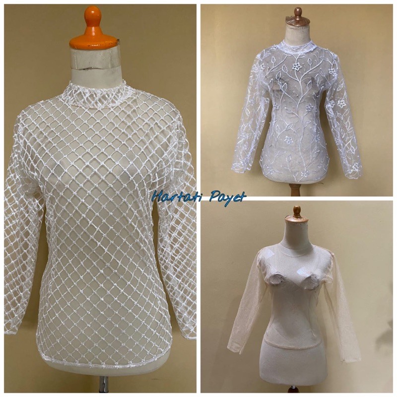 (PO) Kebaya Atasan Kosongan Tile Tulle Soft Cristal ,Kotak ,Akar / Kebaya Wisuda / Kebaya Pengantin