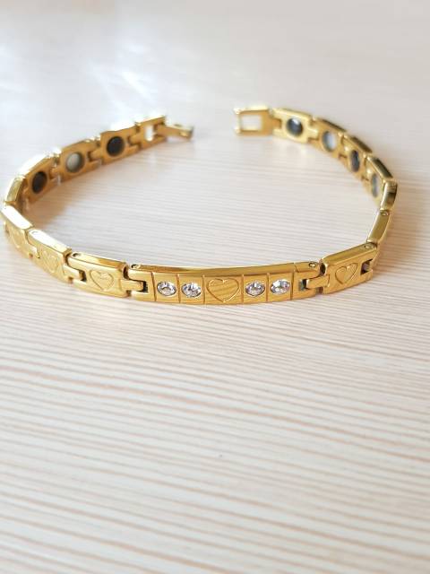 Gelang Keramic Bio Magnetic Gold Import BM1