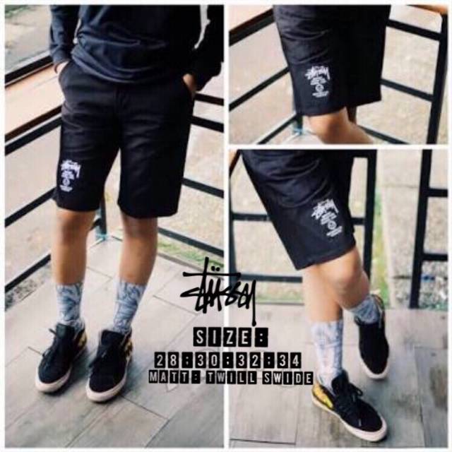 celana chino pendek stussy |vn