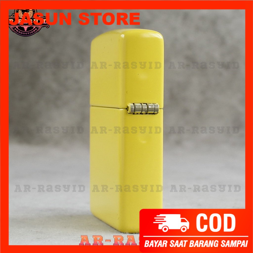 BISA COD! Korek Api Minyak Zippo Matte Yellow Kuning Polos 24839