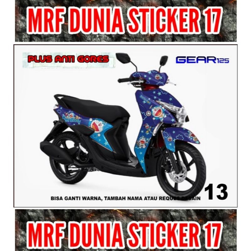 Sticker decal Yamaha Gear 125 Full Body Striping Motor Yamaha Gear 125 Sticker  Yamaha Gear 125 Deca