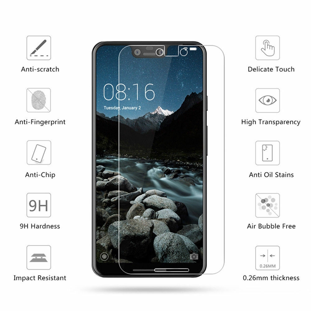 Pelindung Layar Tempered Glass Full Cover untuk Google Pixel 3 3A XL 3 XL 2019
