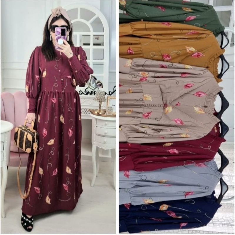 Gamis Lesti Crincle Sulam Ori MEIJIEWANG