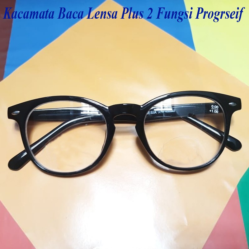 Kacamata Baca Plus 2FUNGSI PROGRESIF DOMINO 50 s/d 400 / UNISEX / PRIA &amp; WANITA