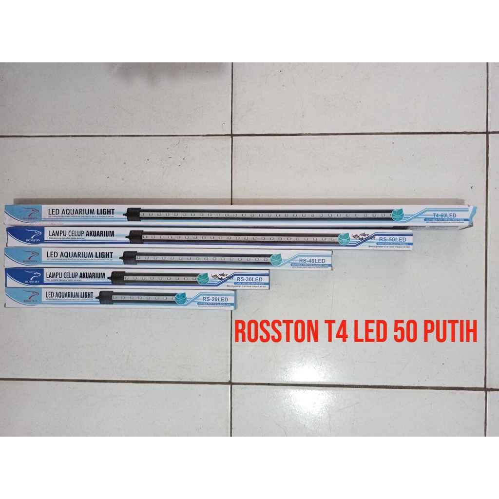 Lampu Aquarium Rosston T4 LED RS-50 cm PUTIH Celup Akuarium Aquascape