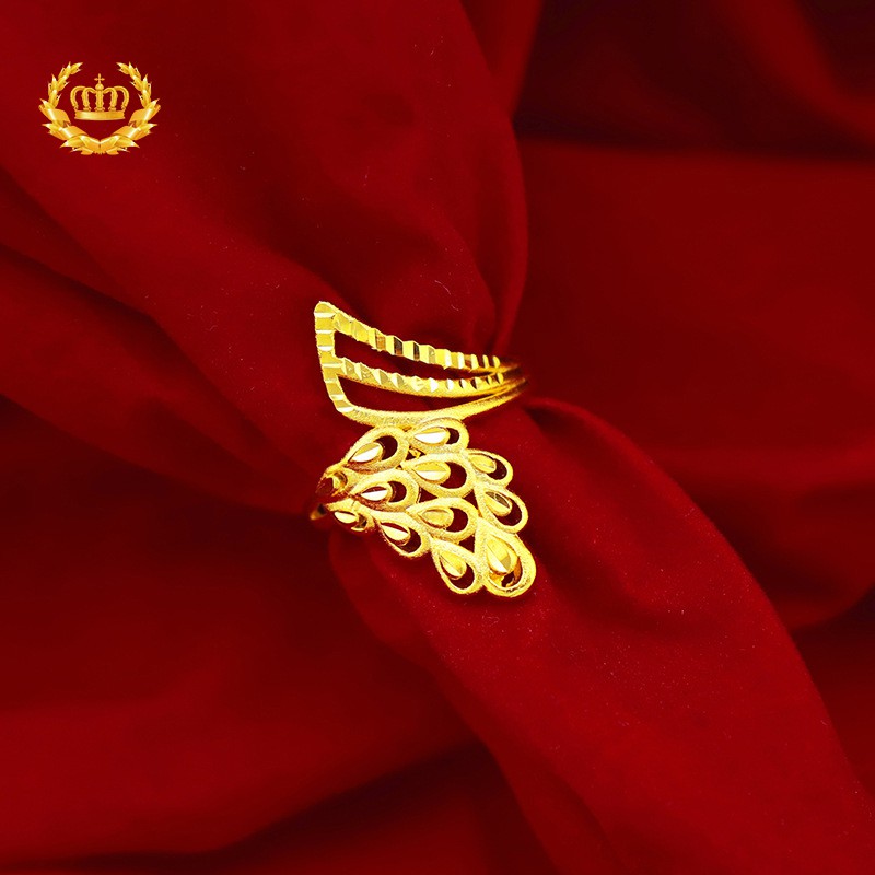 Cincin 375 emas Cincin Ekor Phoenix cincin permata cincin ...