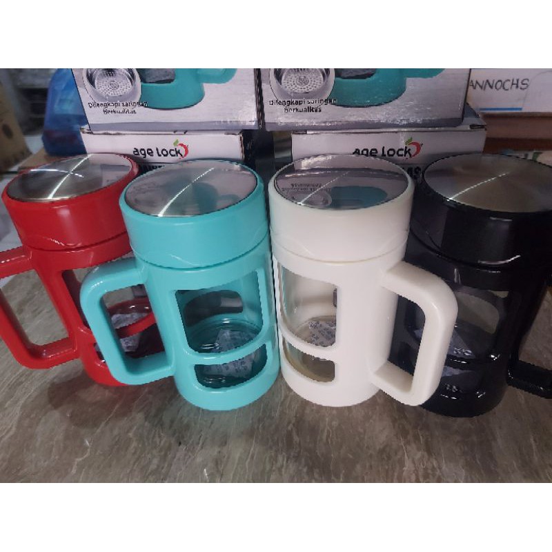 Strainer Glass [450 ml] AGE LOCK LSG 451/ Gelas Strainer Botol Minum + Saringan Anti Bocor